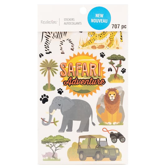 12 Pack: Safari Sticker Book by Recollections™